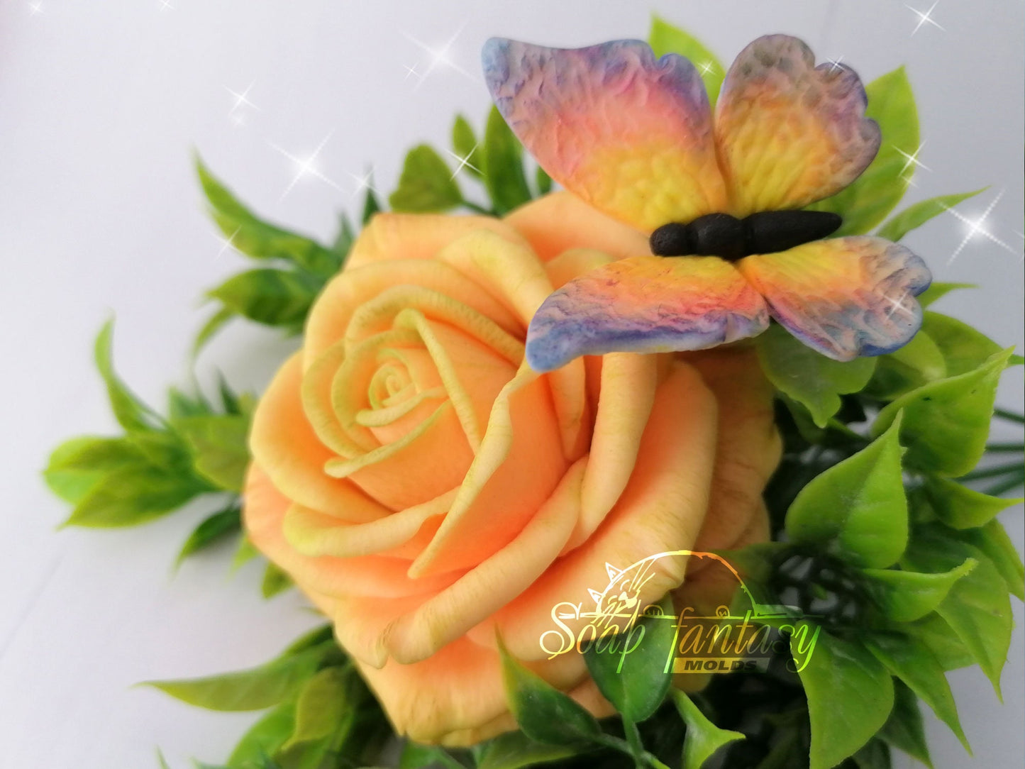 Butterfly bouquet inserts silicone mold (mould) for soap making and candle making