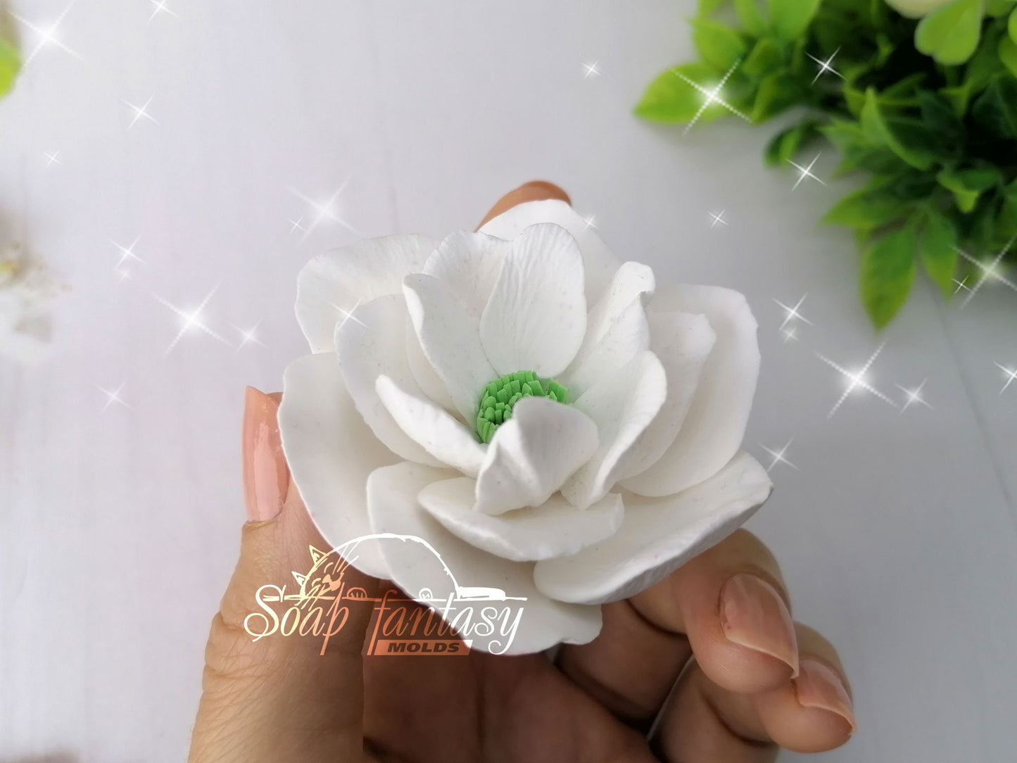 Hellebore flower silicone mold for soap making