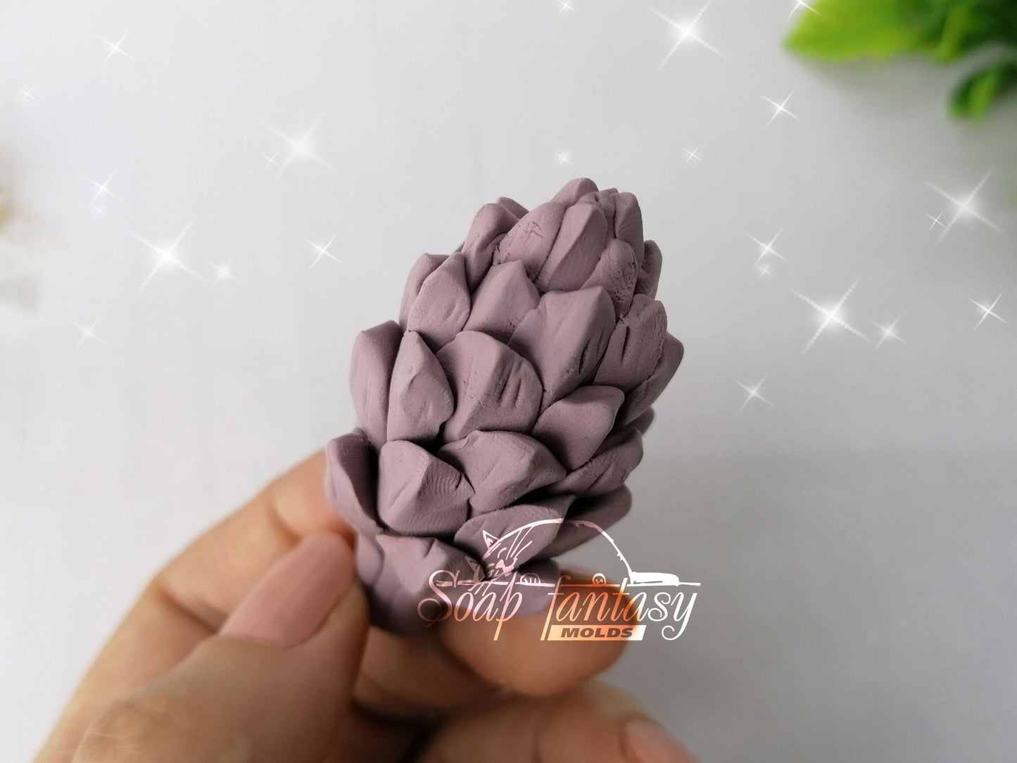 Cedar cone silicone mold for soap making