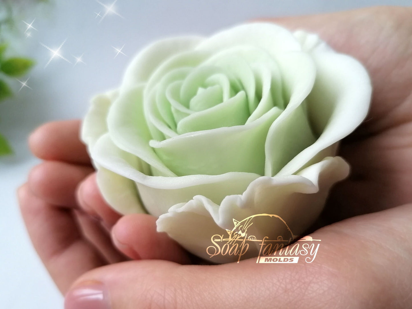 Porcelain rose #1 silicone mold for soap making