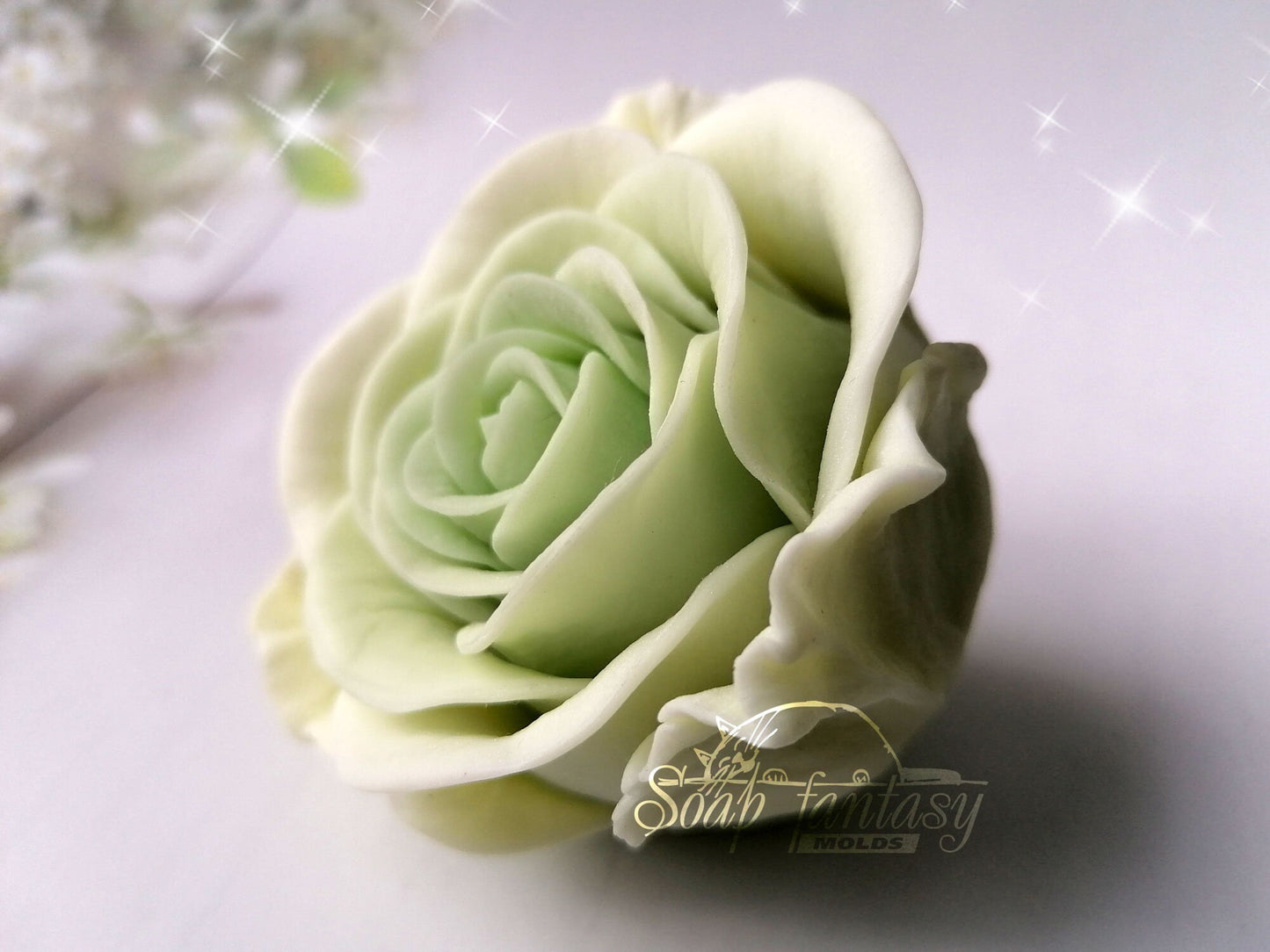 Porcelain rose #1 silicone mold for soap making