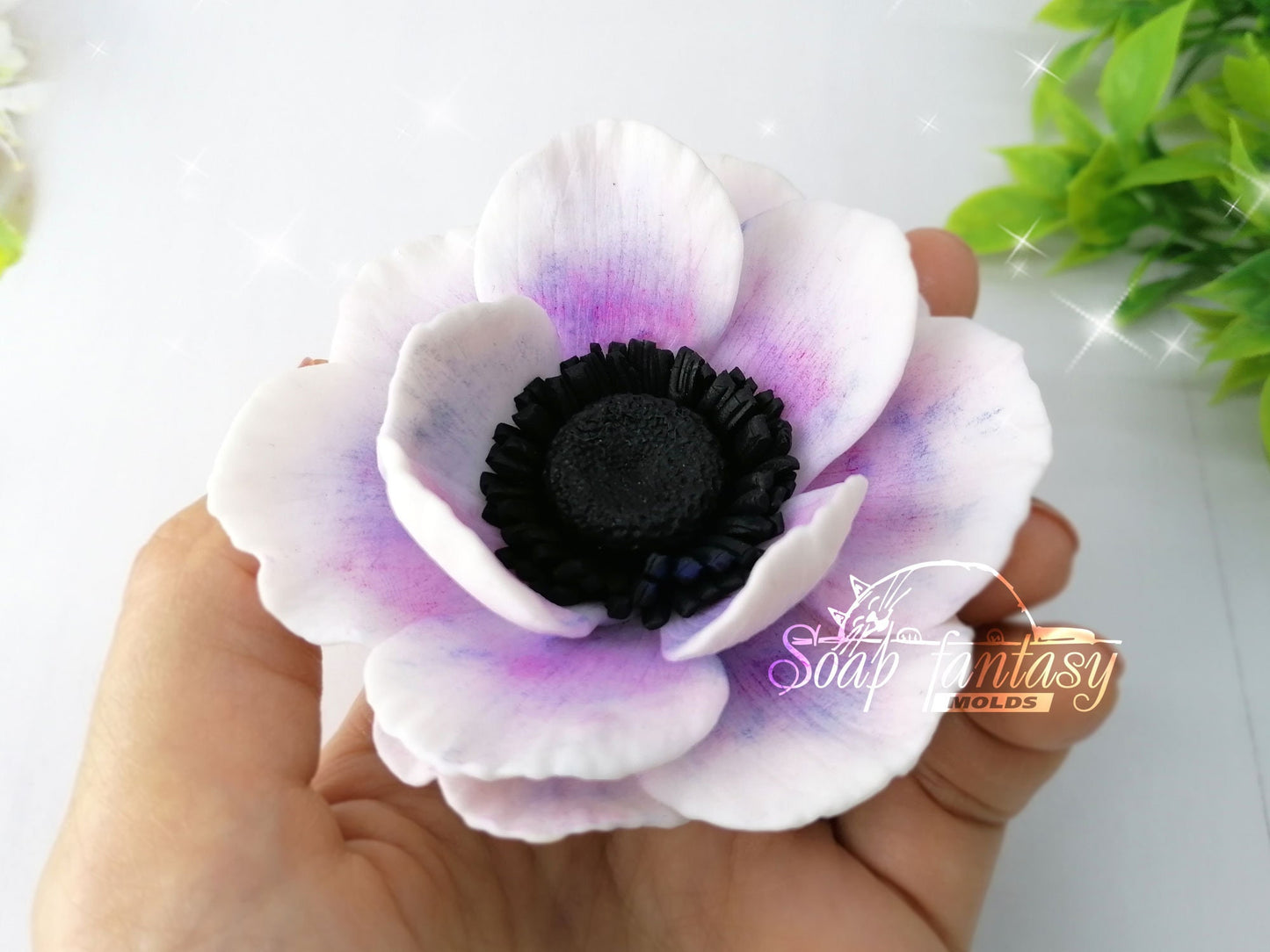 Anemone "Florence" silicone mold (mould) for soap making and candle making