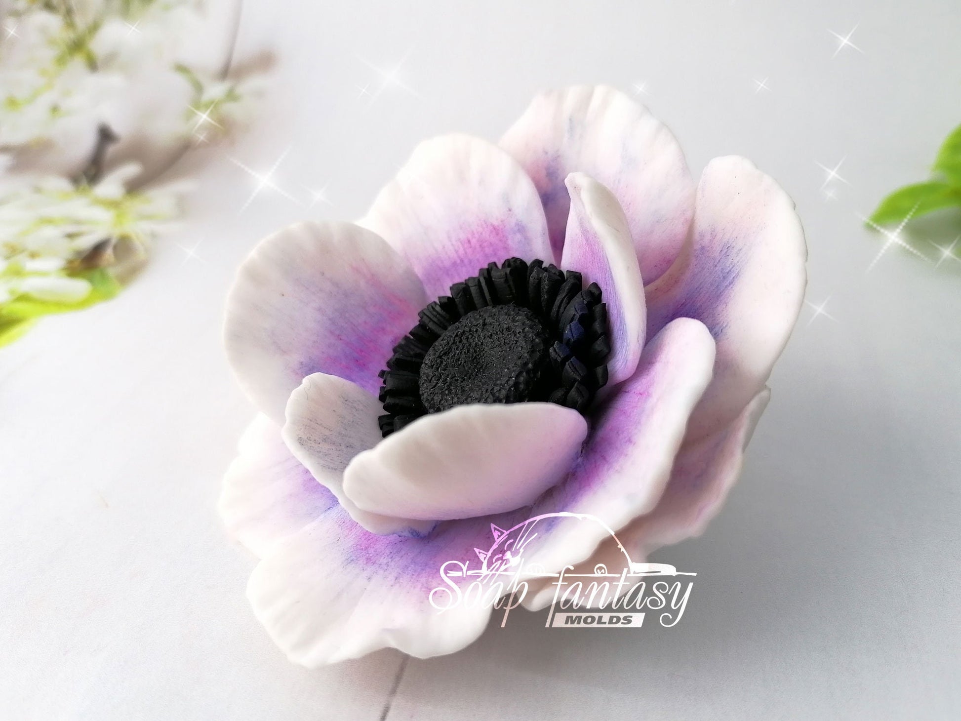 Anemone "Florence" silicone mold (mould) for soap making and candle making