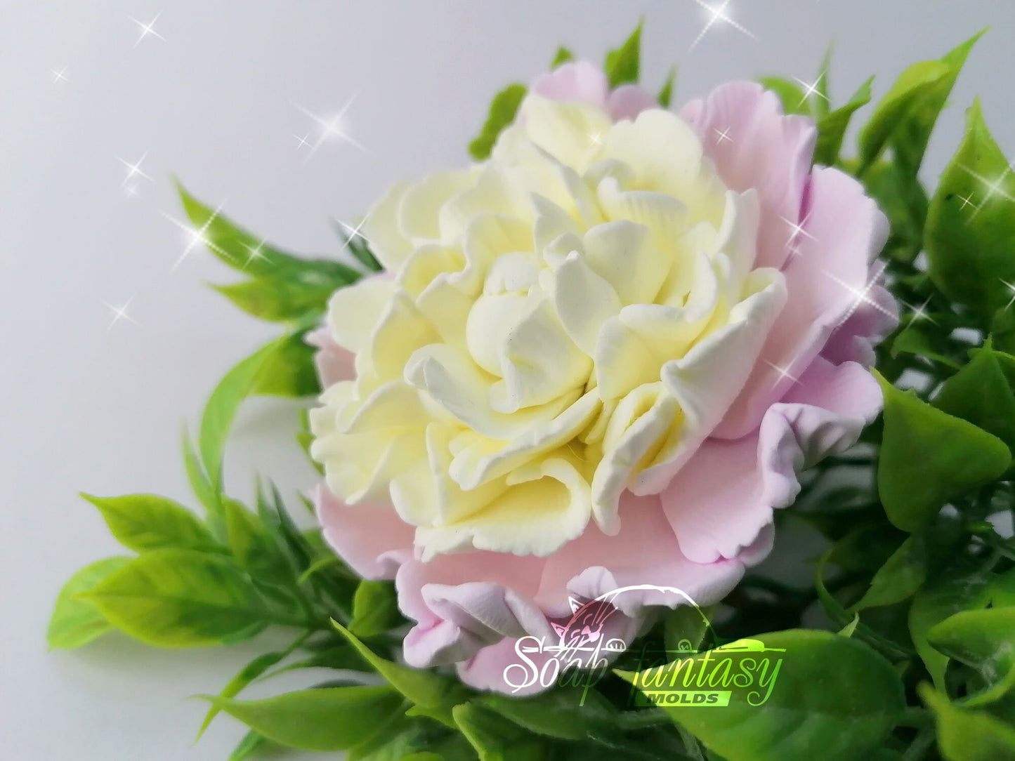 Peony "Pink charme" silicone mold for soap making