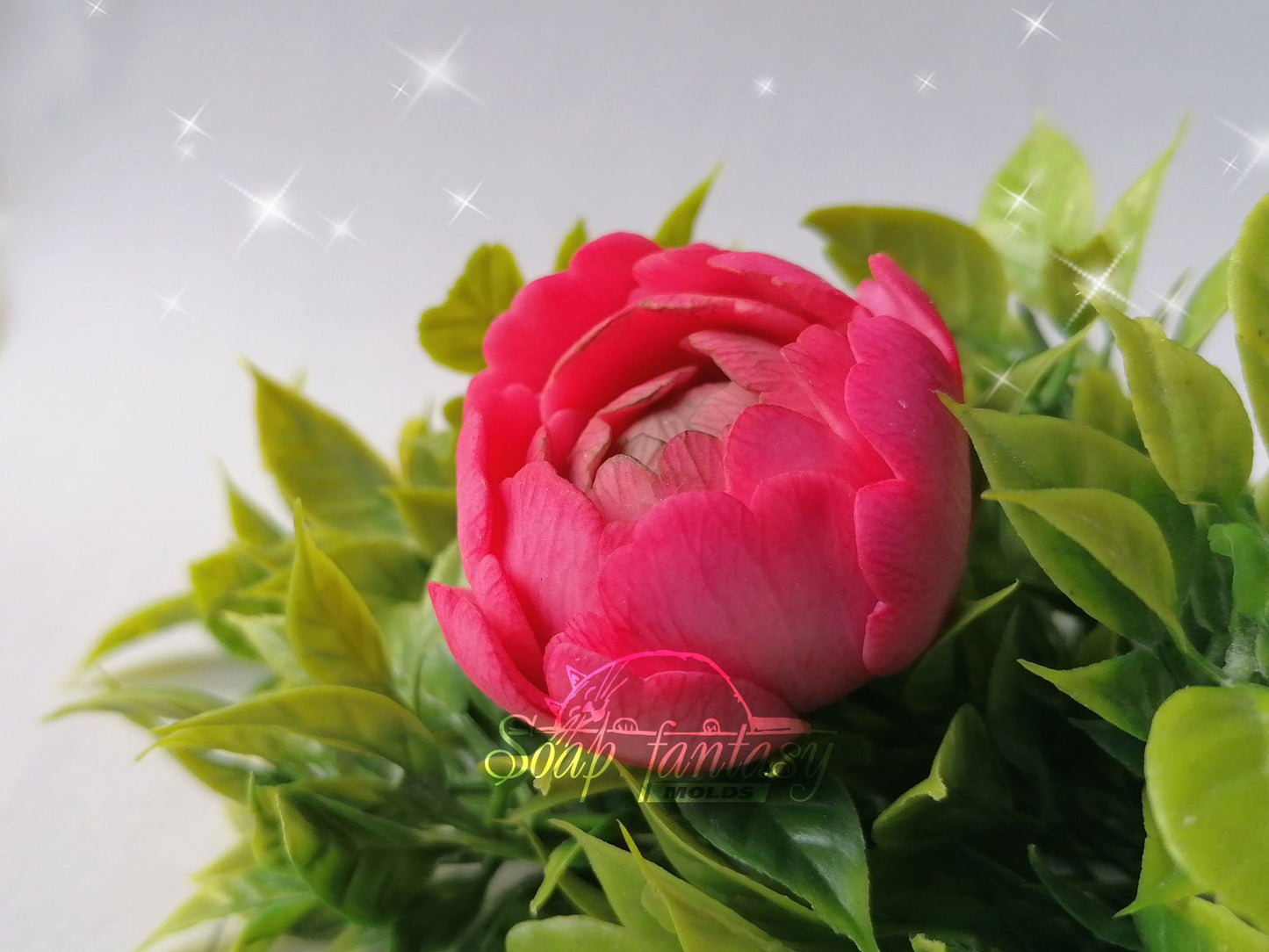 Peony "Sweet Harmony" buds flower silicone mold for soap making