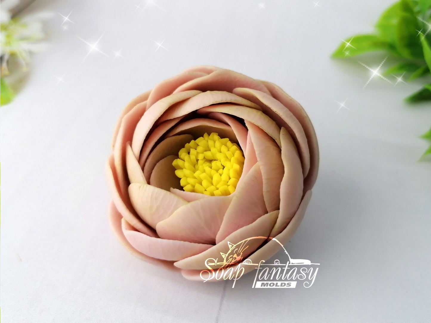 Ranunculus "Petite Elegance" flower silicone mold for soap making