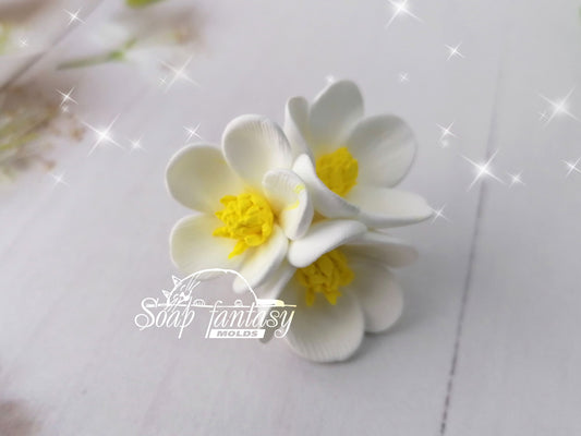 Triple strawberry flowers Silicone Soap Mold - for soap making, Craft & Hobby