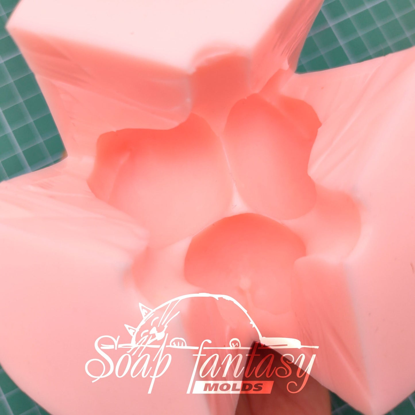 Triple apricots (bouquet inserts) silicone mold for soap making
