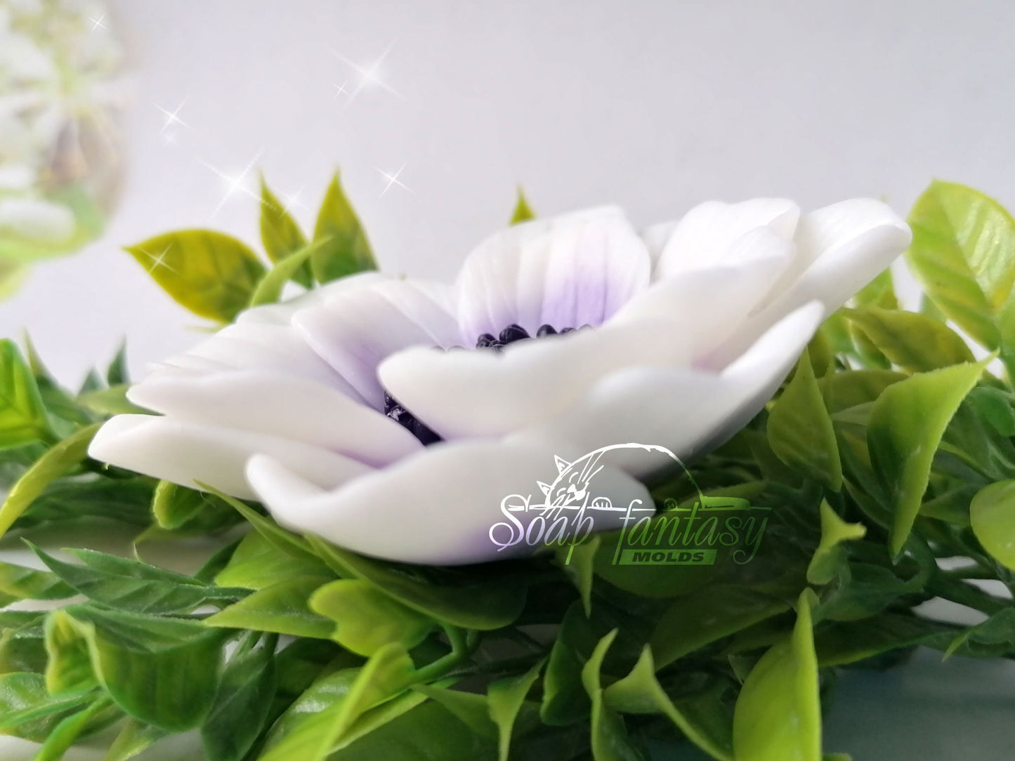 Anemone medium silicone mold (mould) for soap making and candle making