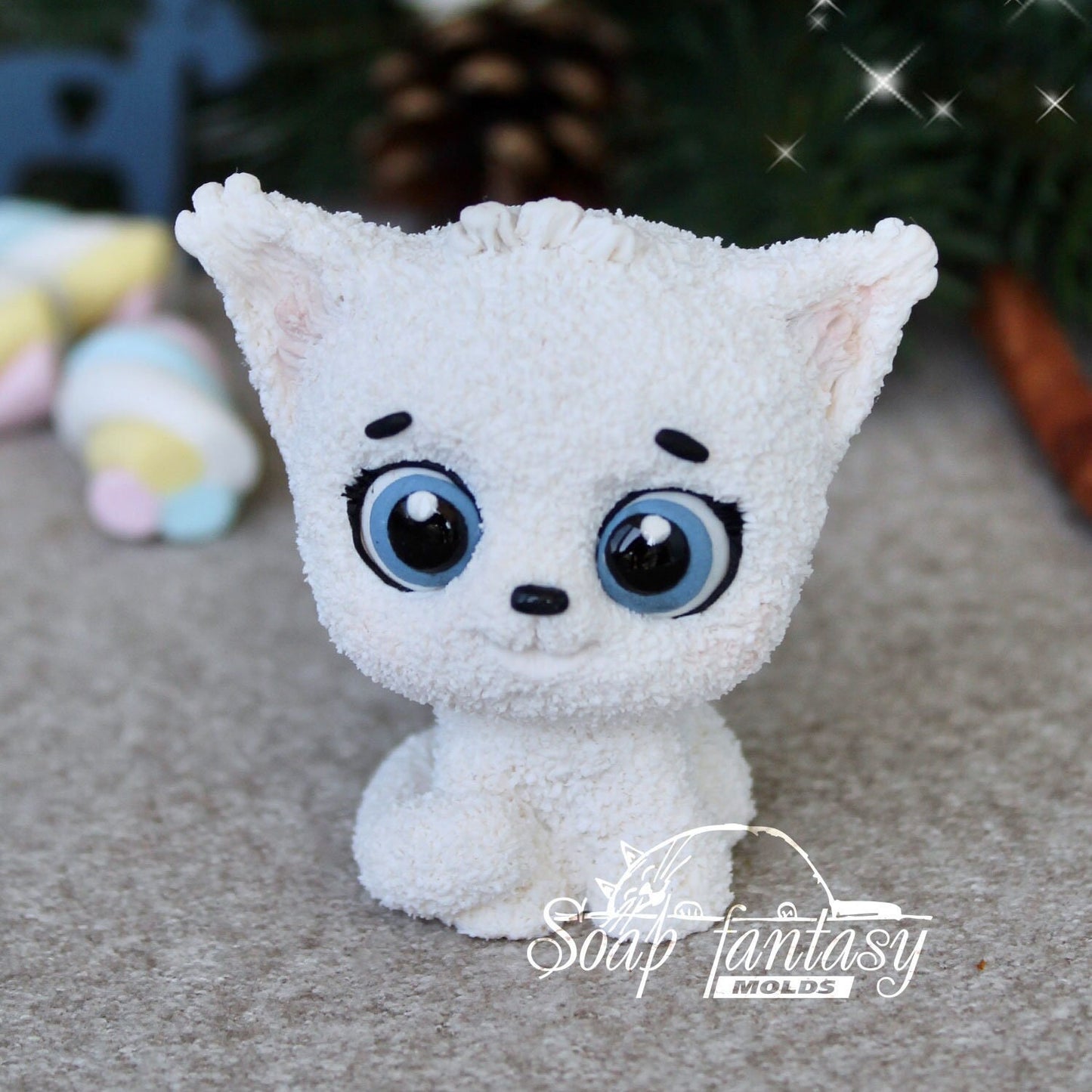 Little Nimble kitten silicone mold for soap making