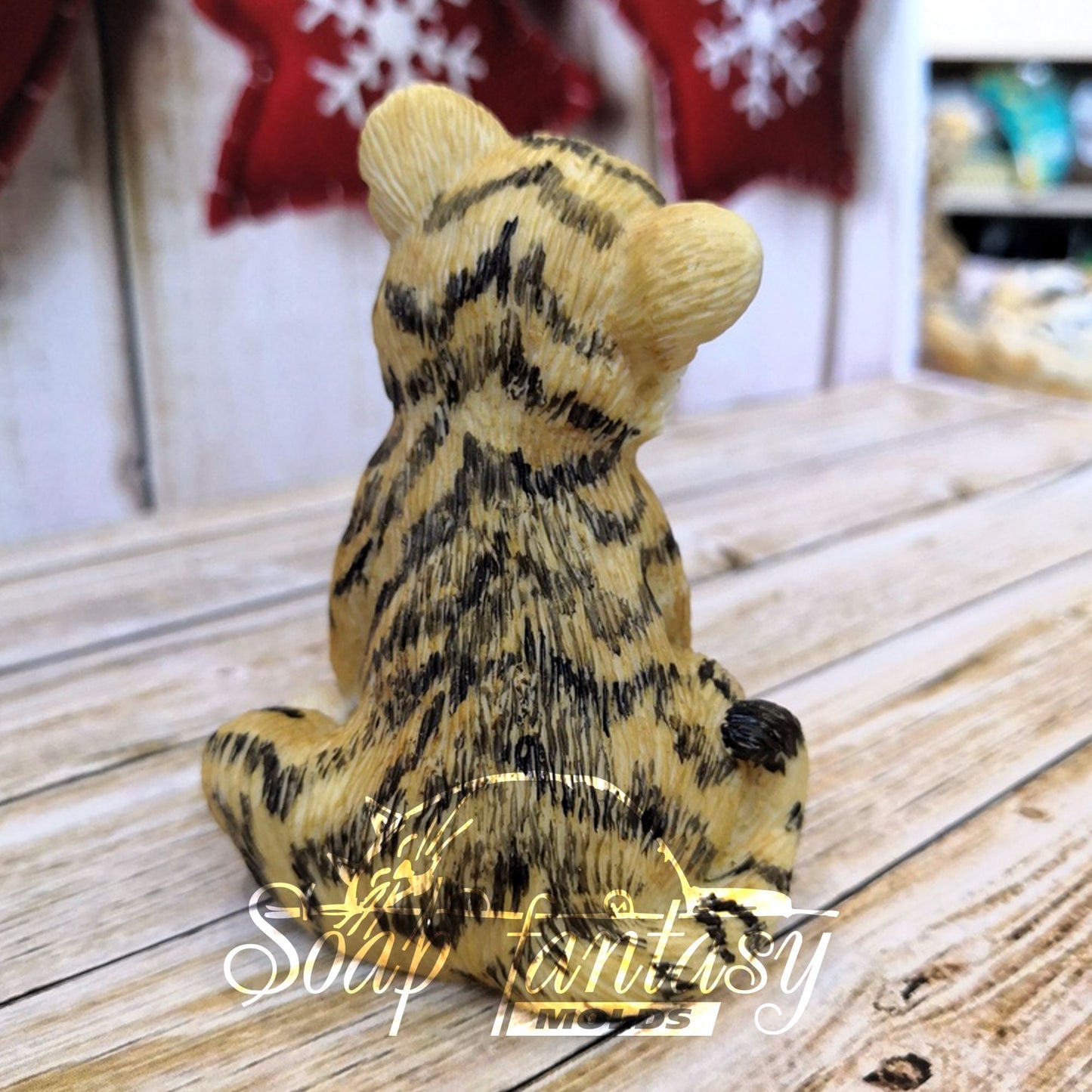 Cute tiger cub silicone mold for soap making