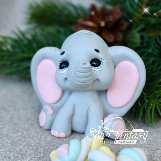 Cute baby elephant Silicone Soap Mold - for soap making, Craft & Hobby