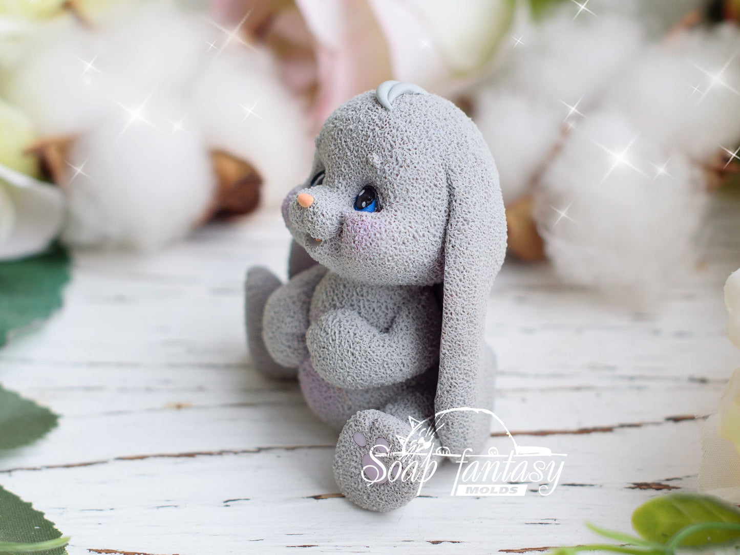 Bunny Pooh silicone mold (mould) for soap making and candle making