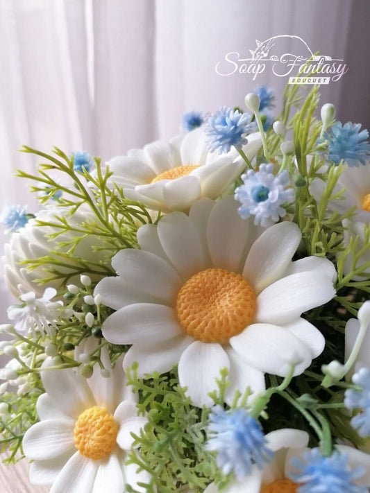 Happy daisy silicone mold (mould) for soap making and candle making