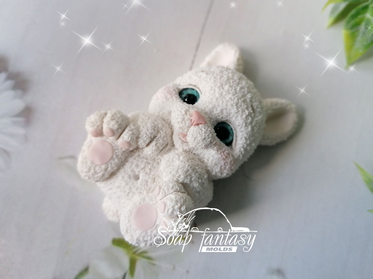 Cute bunny on the back silicone mold for soap making
