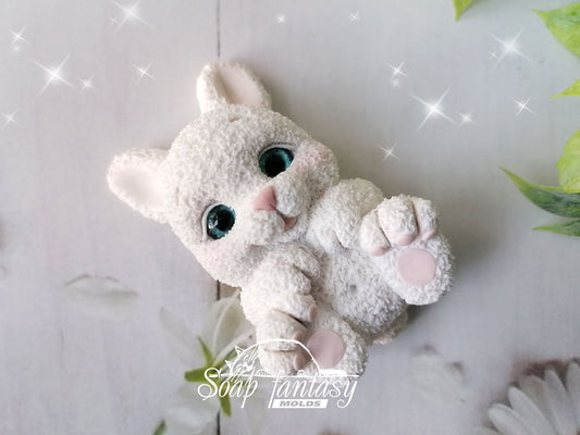 Cute bunny on the back Silicone Soap Mold - for soap making, Craft & Hobby