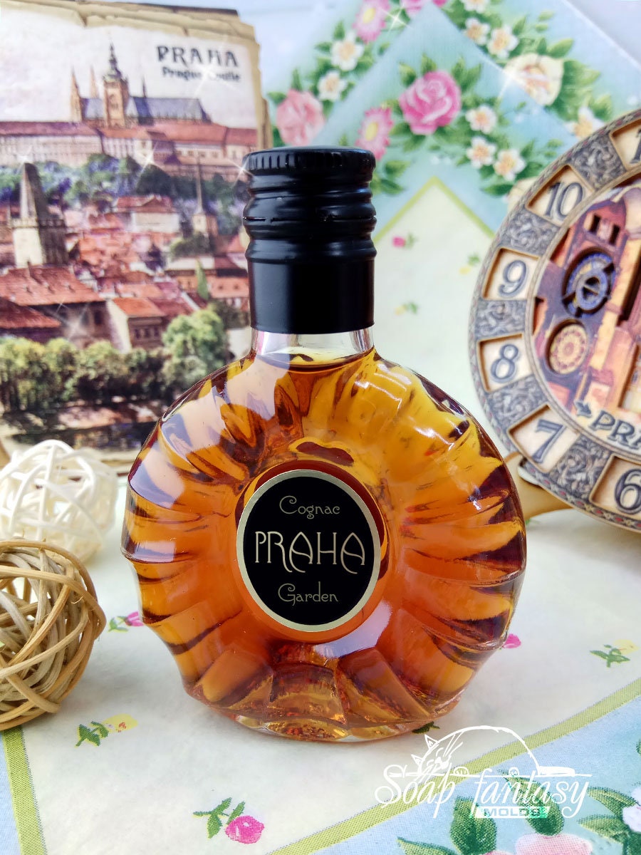 Cognac bottle silicone mold for soap making