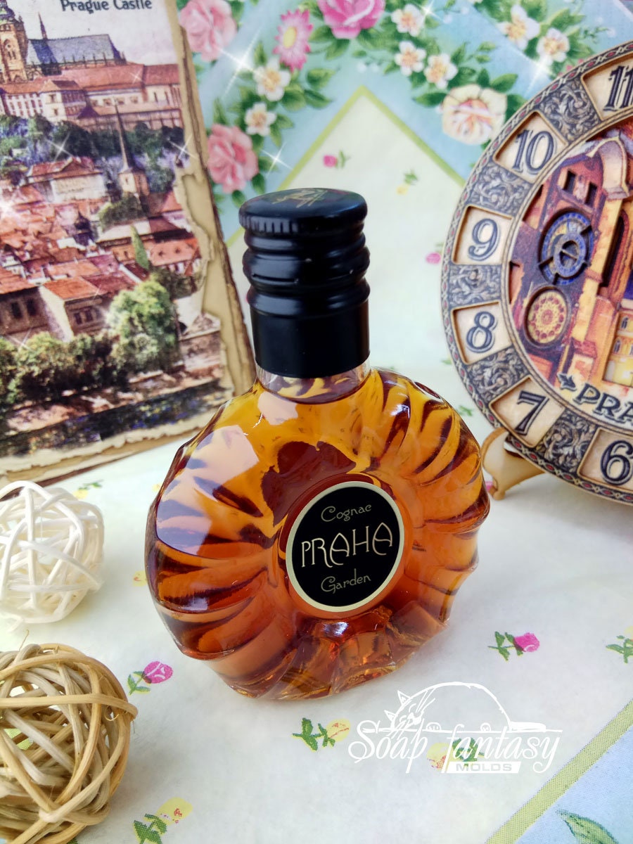 Cognac bottle silicone mold for soap making