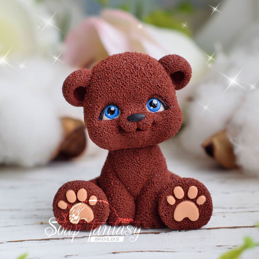 Baby Bear silicone mold (mould) for soap making and candle making