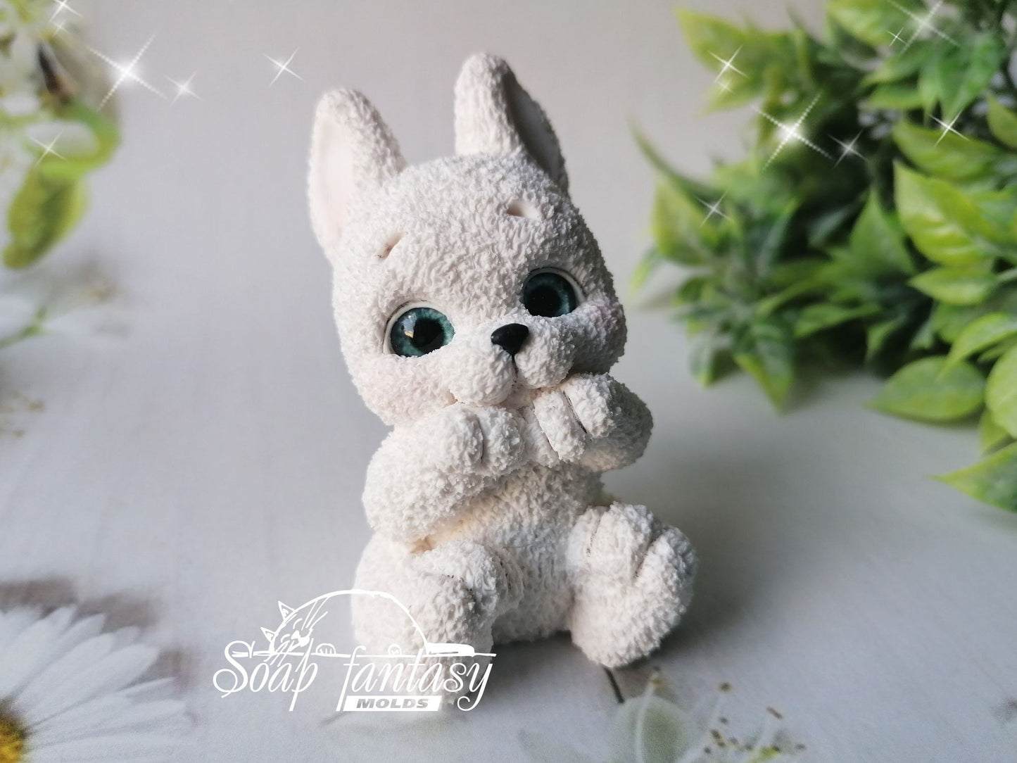 Bunny "Zephyr" silicone mold (mould) for soap making and candle making
