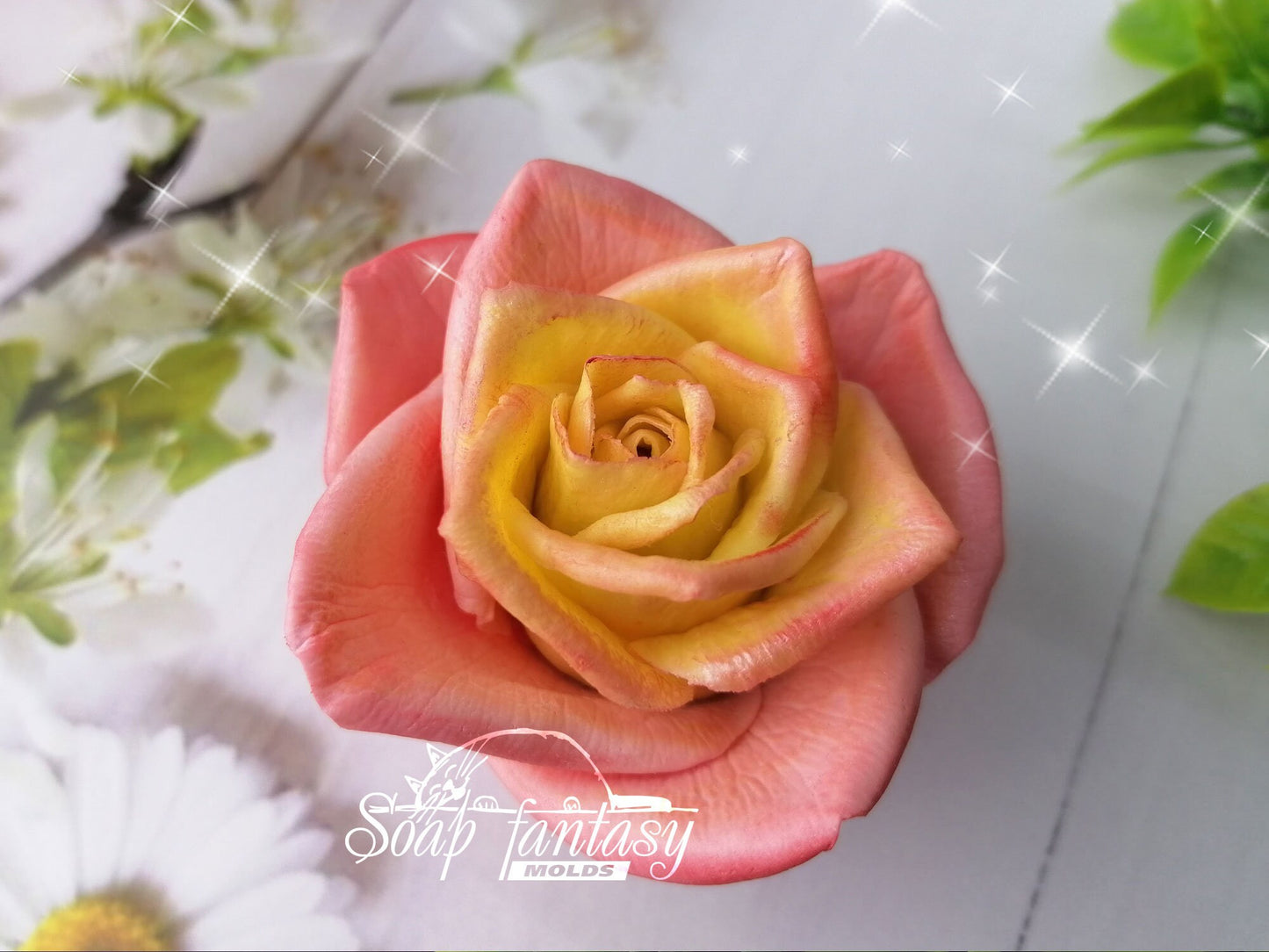 Tiffany Rose (realistic thin petals) silicone mold for soap making (For experienced craftsmen)