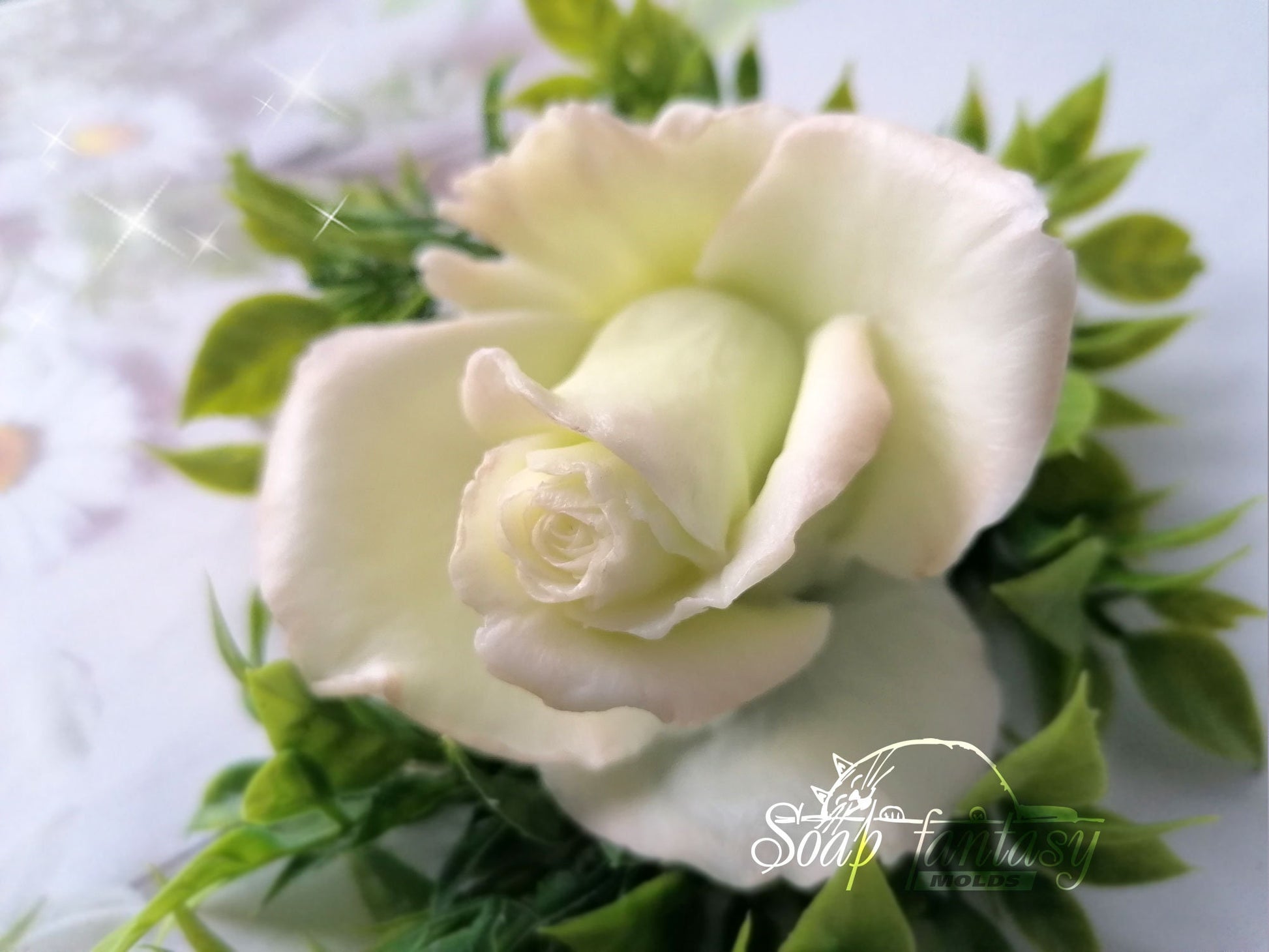 BIG rose "Grace" flower silicone mold (mould) for soap making and candle making
