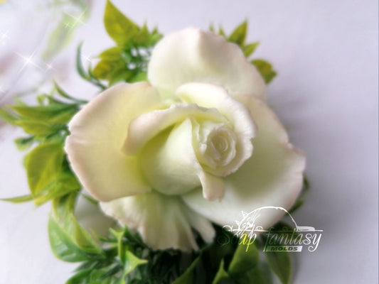 BIG rose "Grace" flower silicone mold (mould) for soap making and candle making