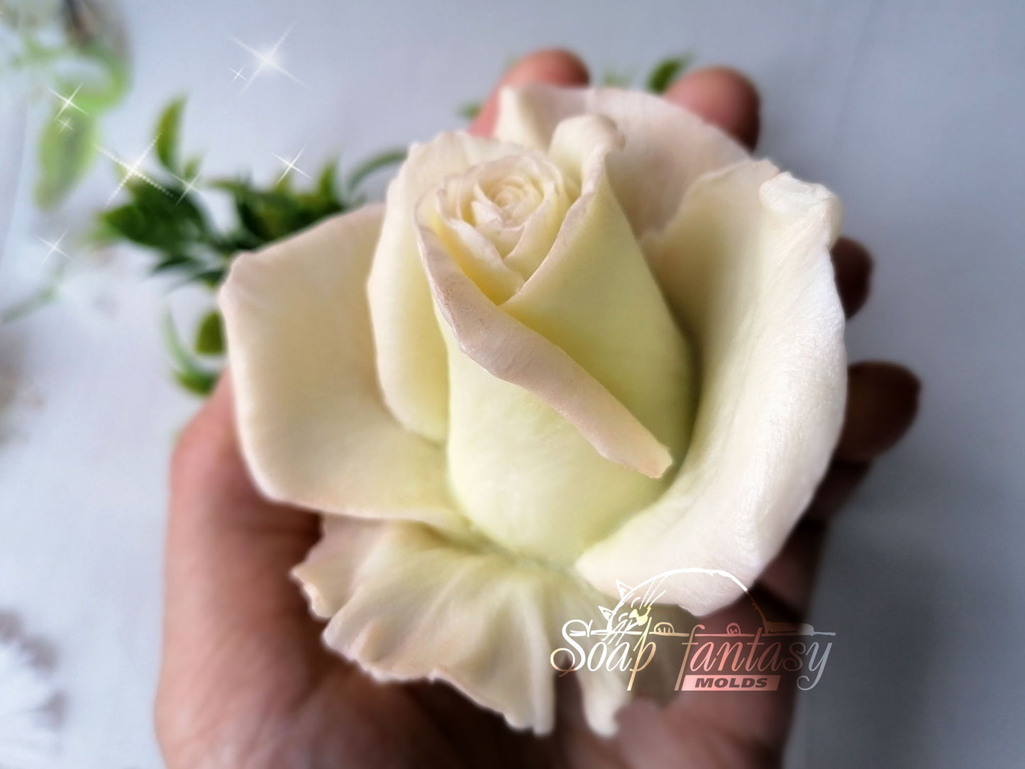 BIG rose "Grace" flower silicone mold (mould) for soap making and candle making