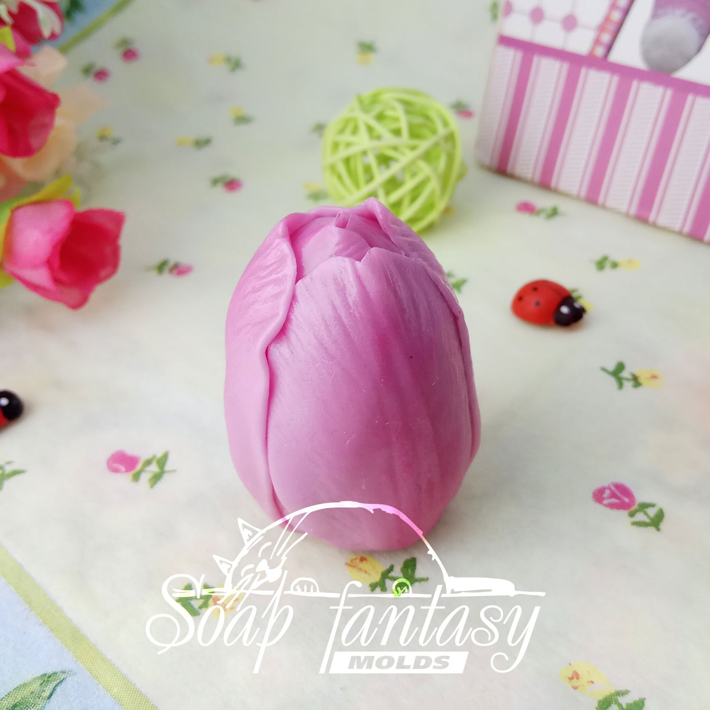 Apeldoorn tulip bud silicone mold (mould) for soap making and candle making making