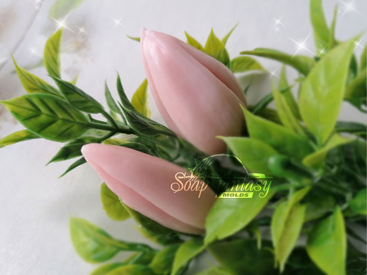 Two tulip buds Silicone Soap Mold - for soap making, Craft & Hobby