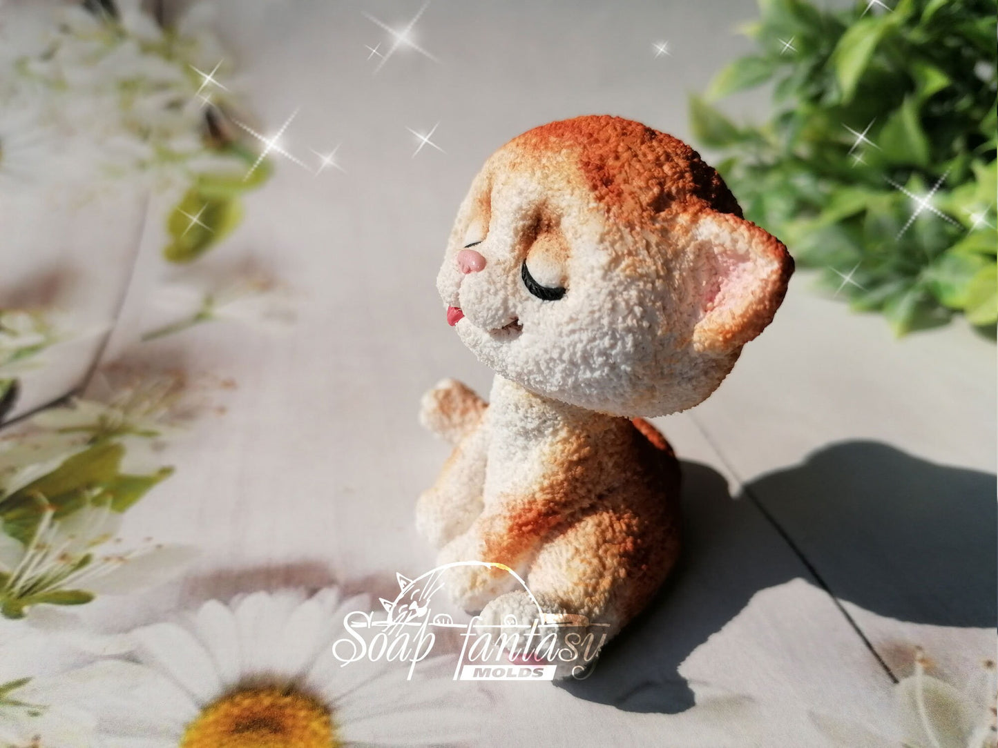 The Lucky Cat silicone mold (mould) for soap making and candle making.
