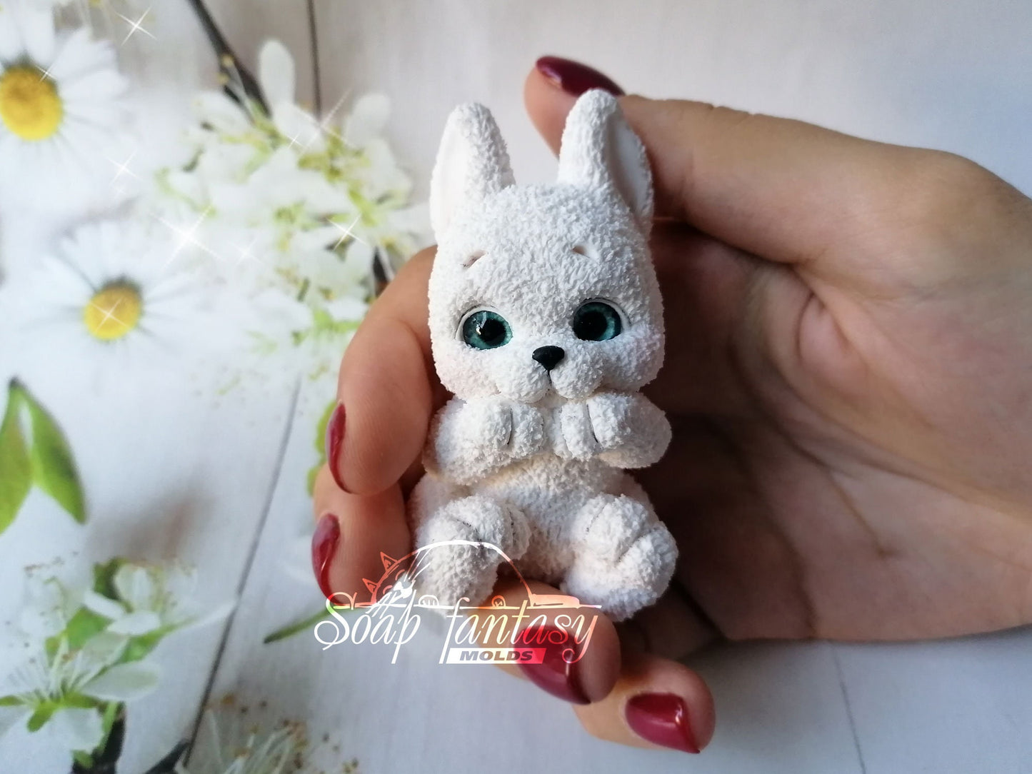 Bunny "Zephyr" silicone mold (mould) for soap making and candle making