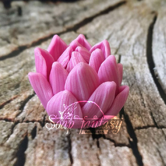 Aster bud flower silicone mold (mould) for soap making and candle making