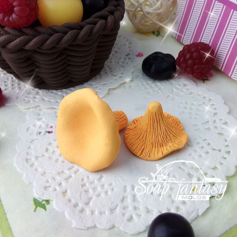 Chanterelle mushrooms silicone mold for soap making