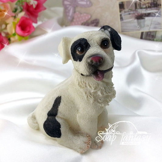 White dog Silicone Soap Mold - for soap making, Craft & Hobby
