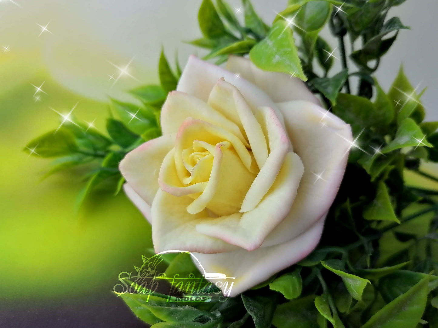 Tiffany White Rose flower silicone mold for soap making