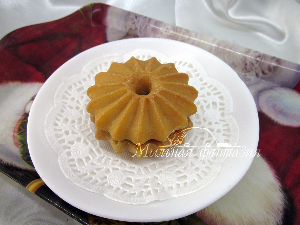 Shortbread round cookies (2pcs.) silicone mold for soap making