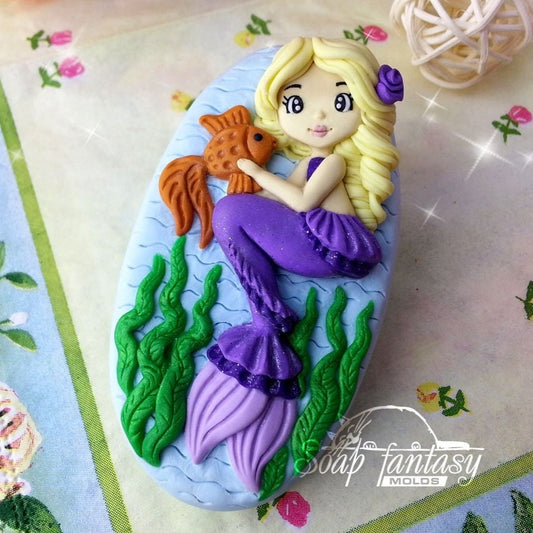 Mermaid Silicone Soap Mold - for soap making, Craft & Hobby