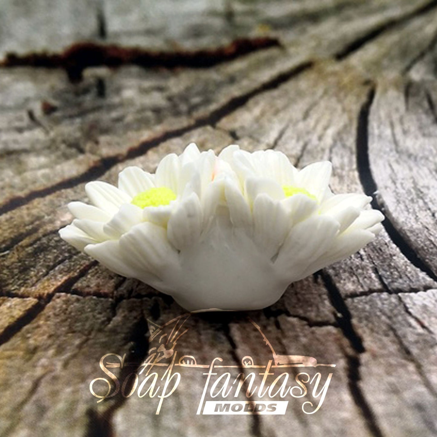 Daisy triplet flower silicone mold for soap making