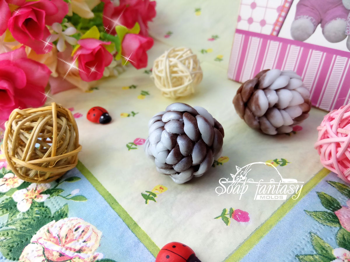 Hop cones (3 pcs) silicone mold for soap making