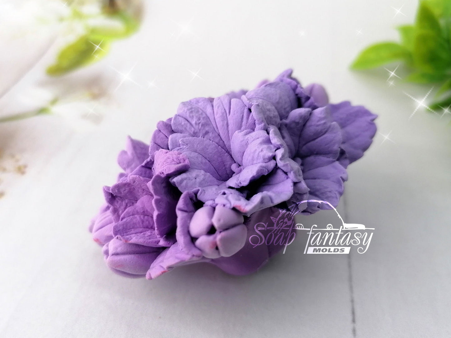 Hydrangea flower silicone mold for soap making