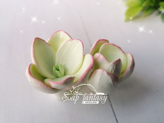 Freesia White flowers Silicone Soap Mold - for soap making, Craft & Hobby