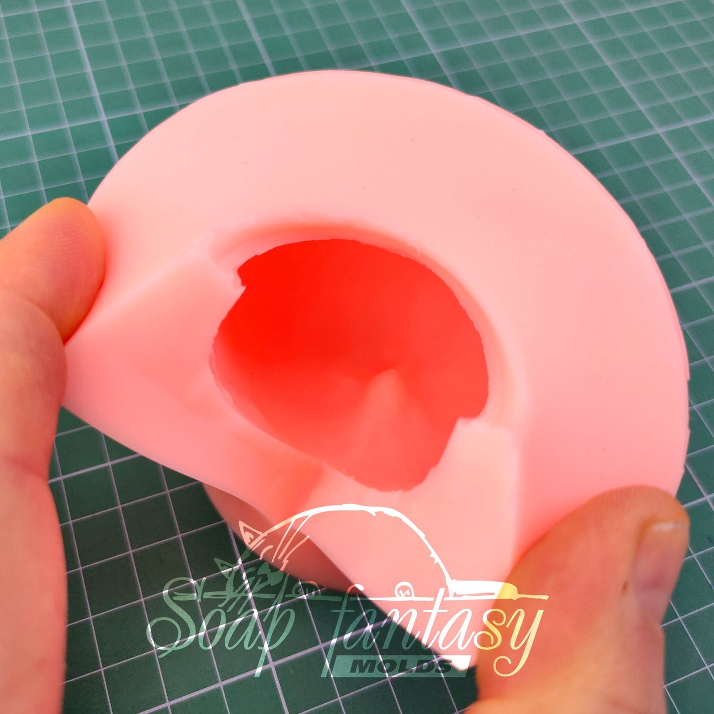 Peach silicone mold for soap making