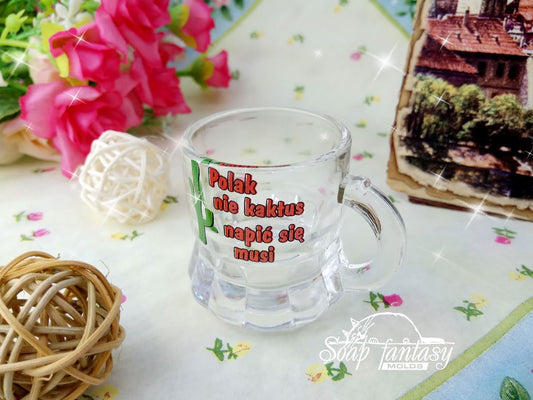 Beer mug (mini) silicone mold (mould) for soap making and candle making