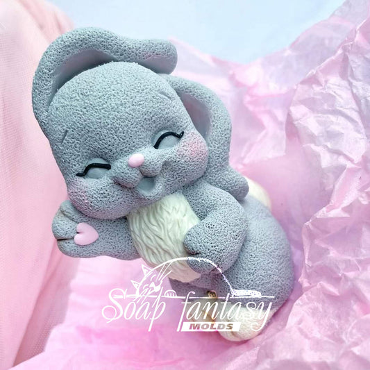 Cute bunny Silicone Soap Mold - for soap making, Craft & Hobby