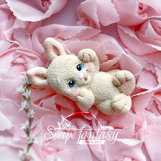 Little bunny on the back Silicone Soap Mold - for soap making, Craft & Hobby