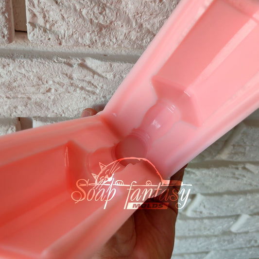 Bottle of whiskey "Square" silicone mold (mould) for soap making and candle making