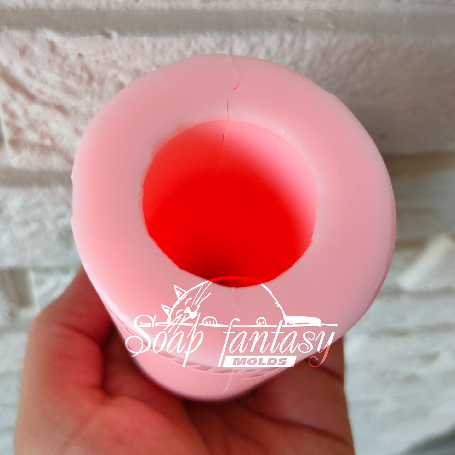 Bottle of liquor "Round" silicone mold (mould) for soap making and candle making
