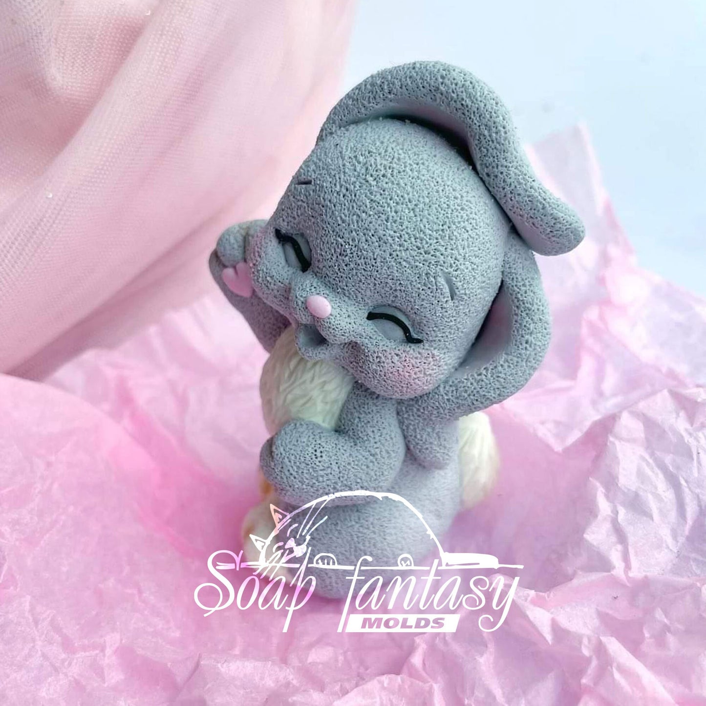 Cute bunny silicone mold for soap making