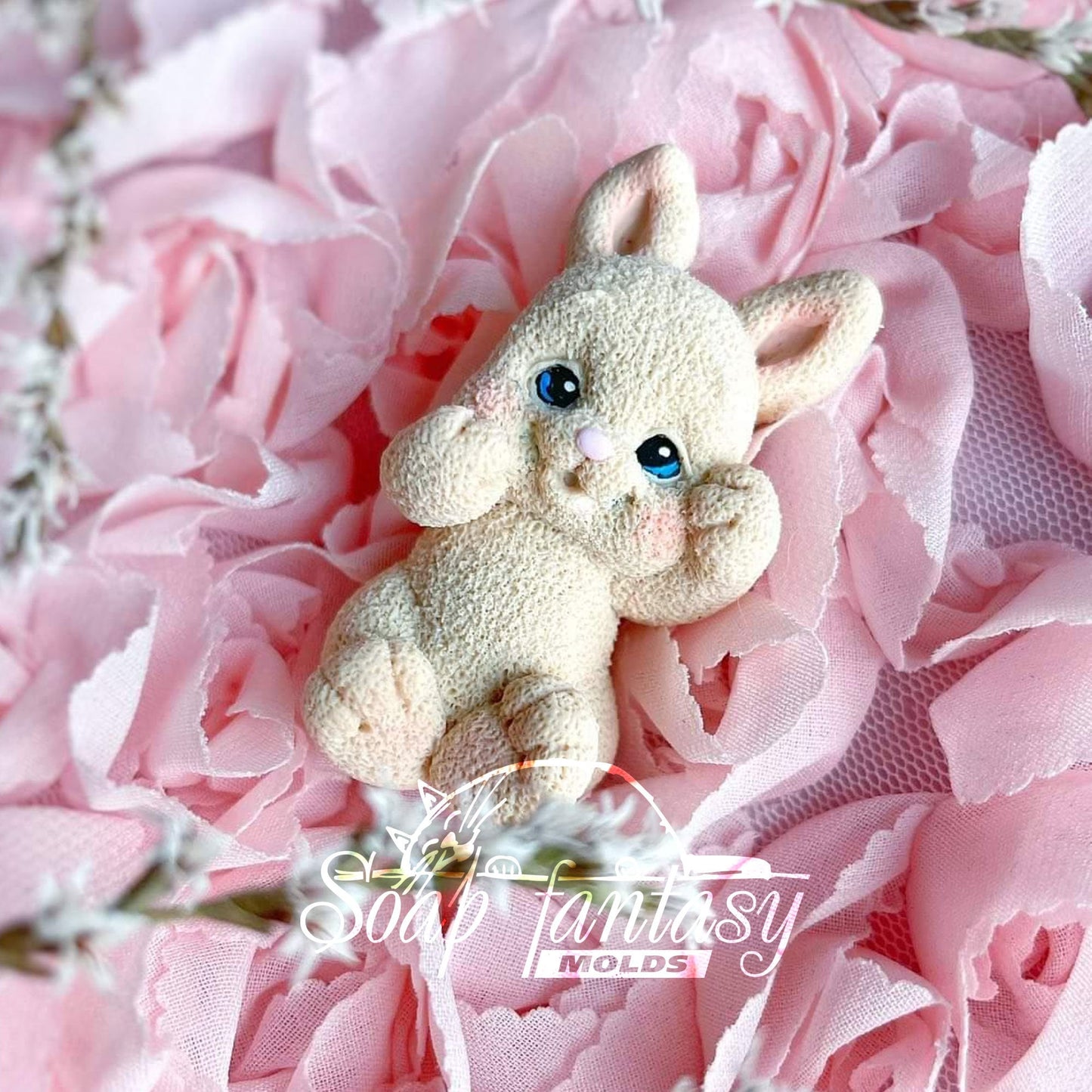Little bunny on the back silicone mold for soap making